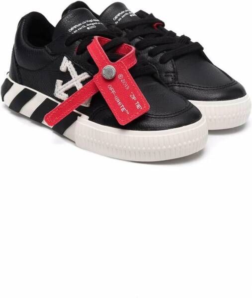 Off-White Kids Vulcanized low-top sneakers Zwart