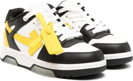 Off-White Kids Out Of Office leren sneakers Wit