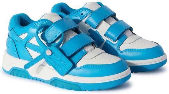 Off-White Kids Out Of Office sneakers met klittenband Blauw