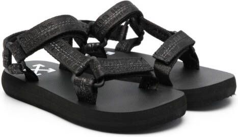 Off-White Kids Sandalen met klittenband Zwart