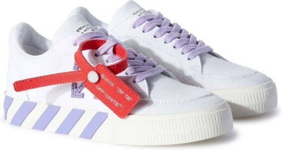 Off-White Kids Vulcanized low-top sneakers Wit
