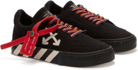 Off-White Kids Vulcanized low-top sneakers Zwart