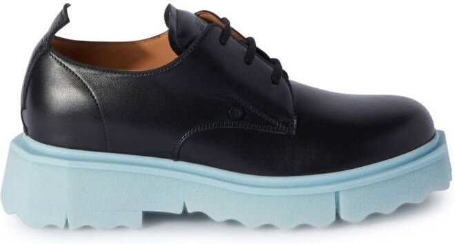 Off-White Leren Derby schoenen Zwart