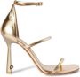 Off-White Leren sandalen Goud - Thumbnail 1