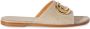 Off-White Linnen slippers Beige - Thumbnail 1