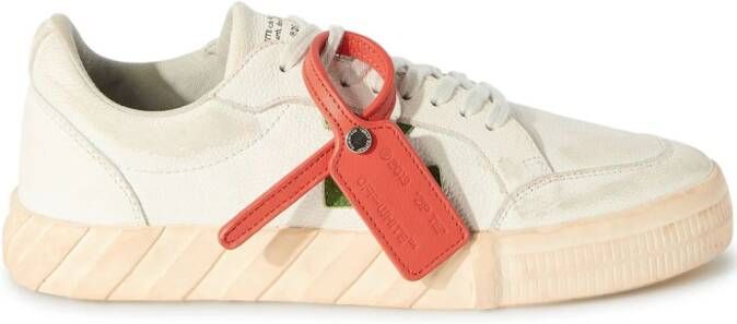 Off-White Low Vulcanized leren sneakers Beige