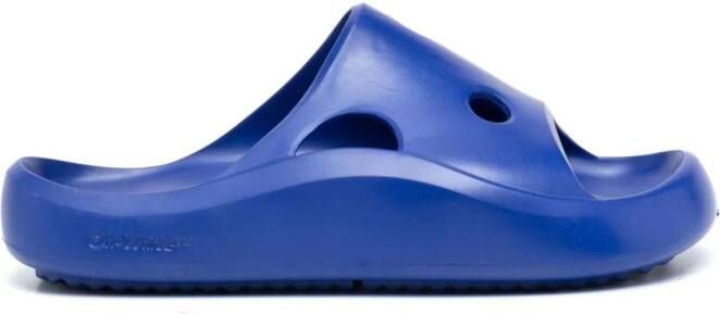 Off-White Meteor uitgesneden slippers Blauw