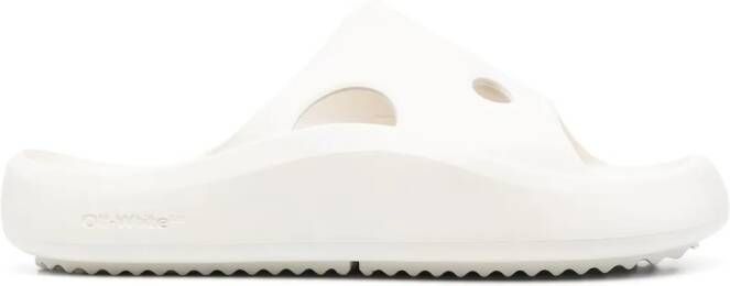 Off-White Meteor uitgesneden slippers Wit