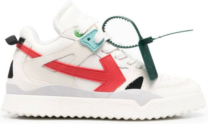 Off-White Mid Top Sponge sneakers Wit