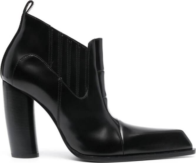 Off-White Moon Beatle Shade 95mm leather ankle boots Zwart