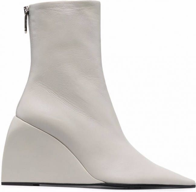 Off-White Off White Dolls laarzen met sleehak Grijs - Schoenen.nl