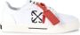 Off White Lage canvas sneakers met leren inzetstuk White Dames - Thumbnail 2