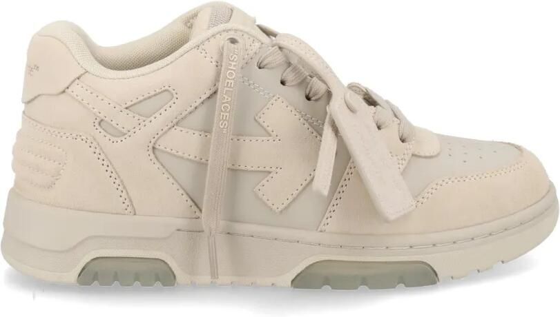 Off-White Arrow sneakers met rits Beige
