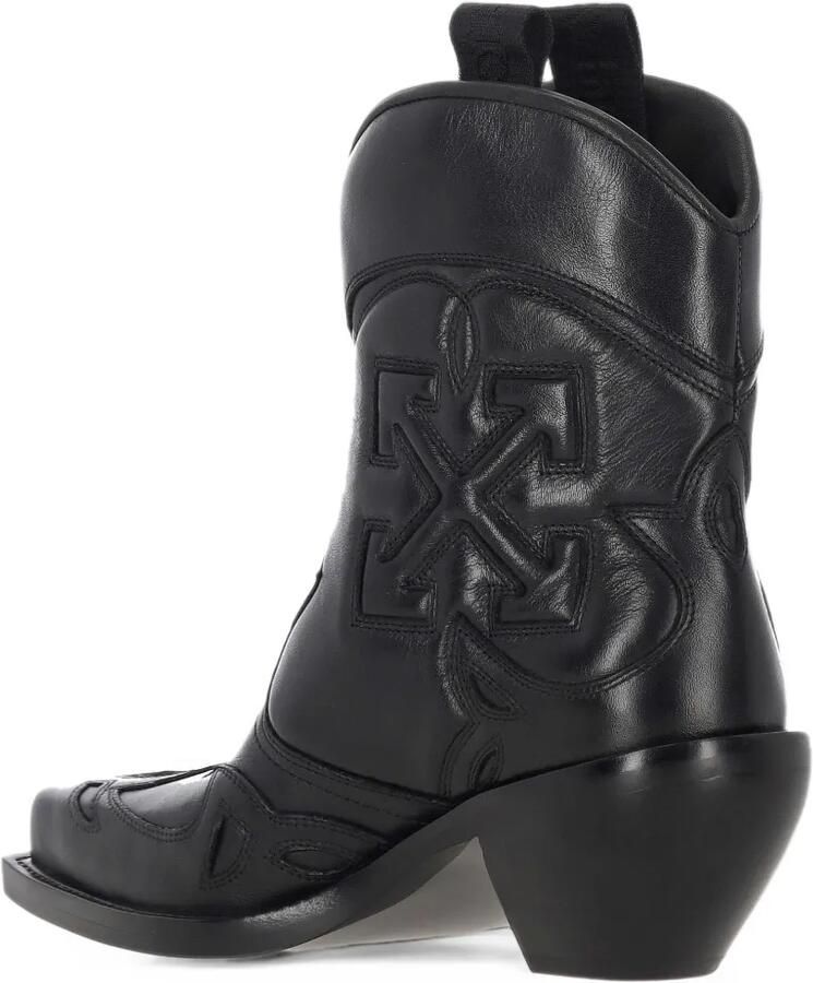 Off-White Leren laarzen met geborduurd Arrows-patroon Zwart - Foto 2
