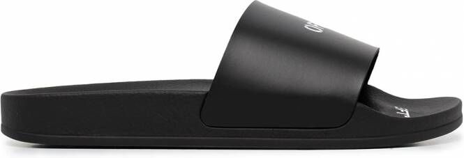 Off-White Arrows slippers met logoprint Zwart