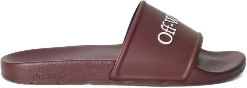 Off-White Bookish sliders Rood