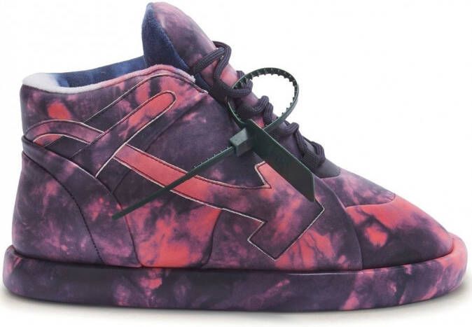 Off-White Bump sneakers met tie-dye print Paars
