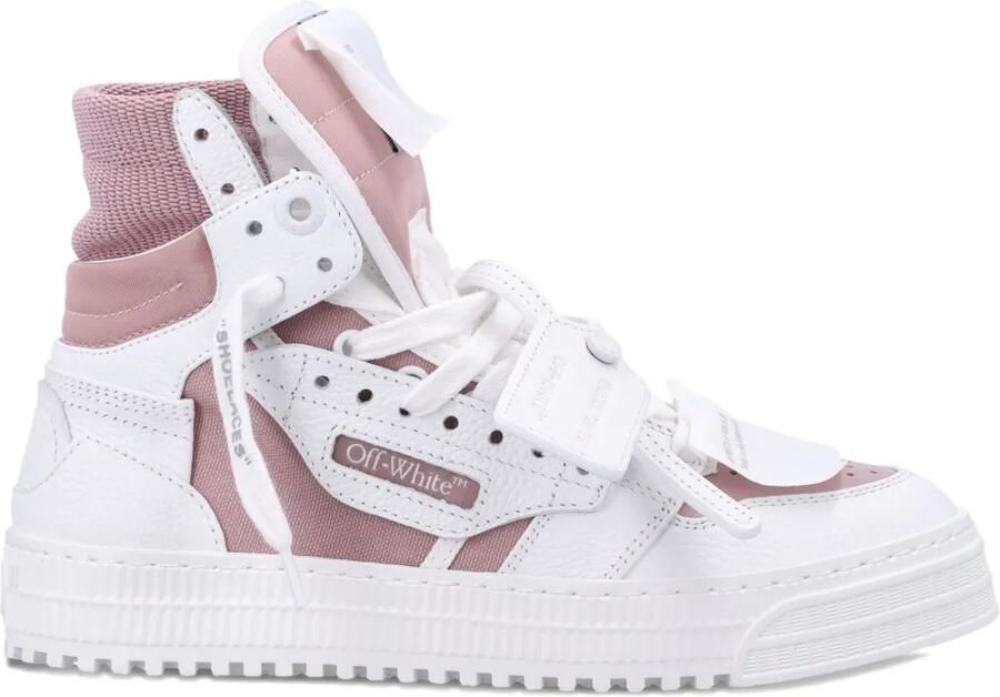 Off-White Court 3.0 high-top leren sneakers Roze