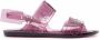 Off-White Slingback sandalen met logo-reliëf Paars - Thumbnail 1