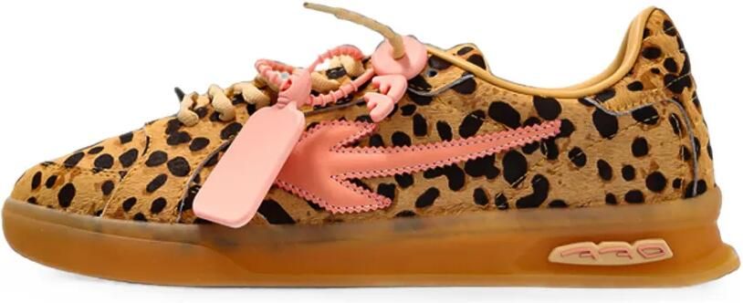 Off-White End Of Play sneakers met luipaard-print Beige