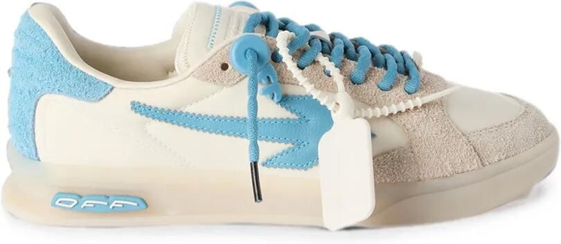 Off-White End of Play sneakers met suède vlakken Beige