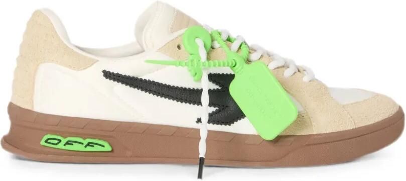 Off-White End of Play sneakers met suède vlakken en patch Beige