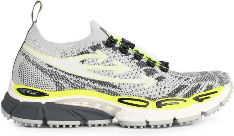 Off-White Gebreide sneakers met Arrows-patroon Grijs