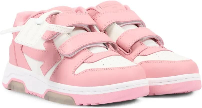 Off-White Kids Arrow sneakers met klittenband Roze