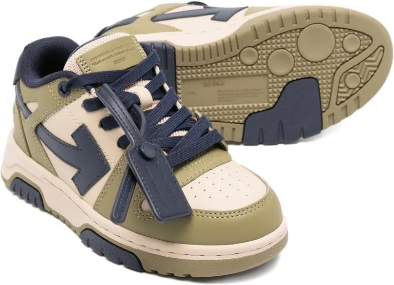 Off-White Kids Leren sneakers met Arrow-detail Groen - Foto 3