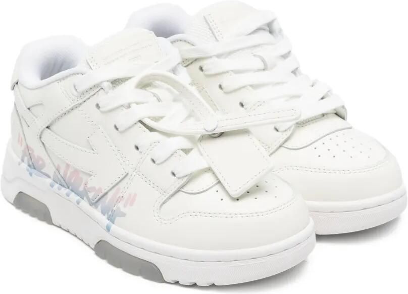Off-White Kids Leren sneakers Wit