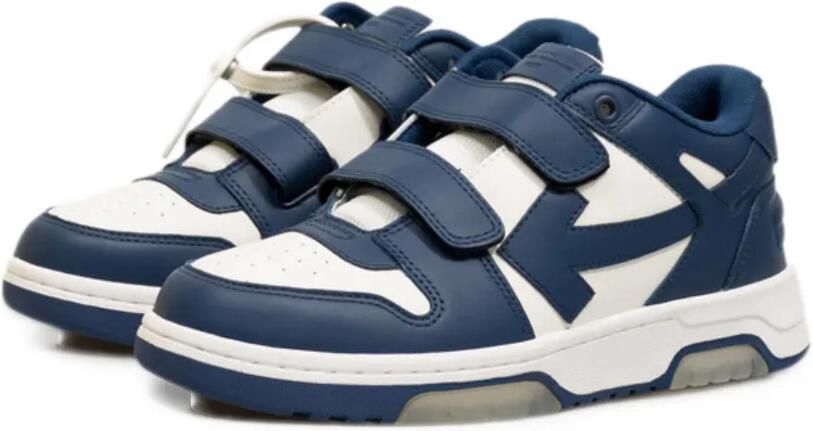 Off-White Kids Out Of Office touch-strap sneakers Blauw