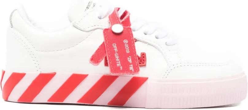 Off-White Kids Vulc leren sneakers Wit