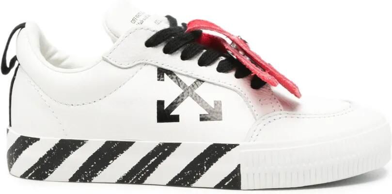 Off-White Kids Vulc Low Diag-stripe sneakers Wit