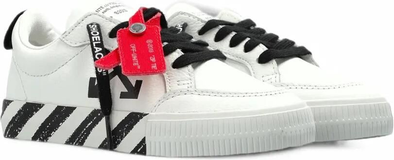Off-White Kids Vulc Low logo-detail sneakers Wit