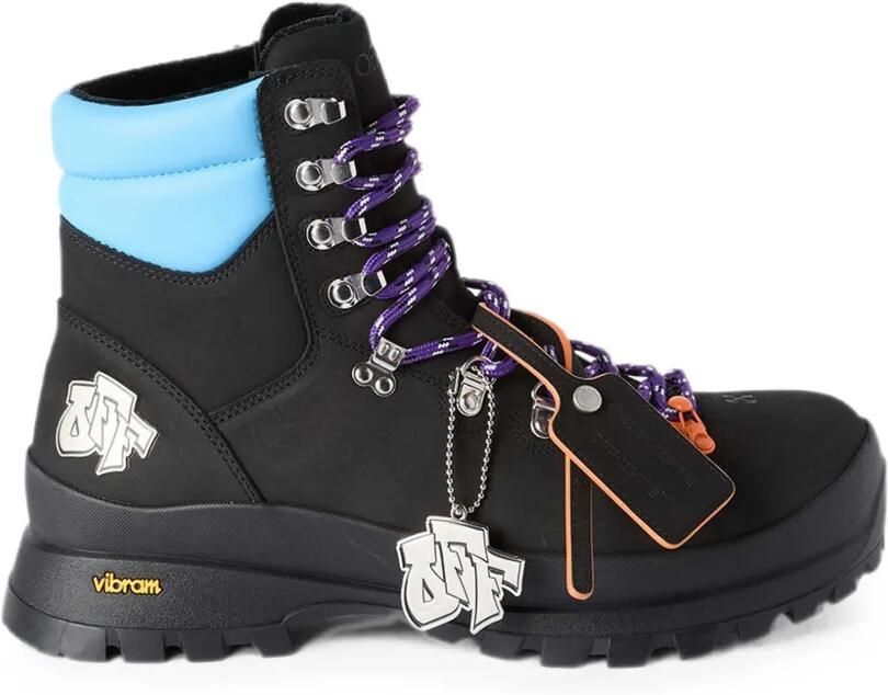 Off-White Laarzen met vlakken en logopatch Zwart