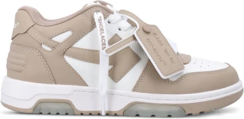 Off-White Leren sneakers Beige