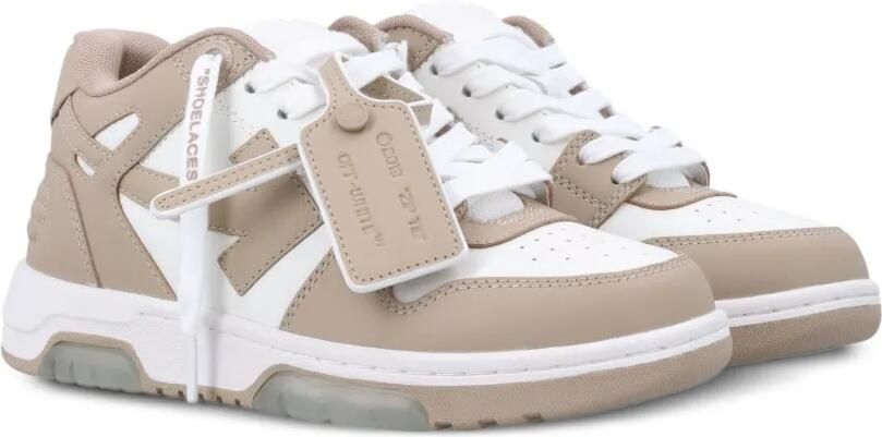 Off-White Leren sneakers Beige - Foto 4
