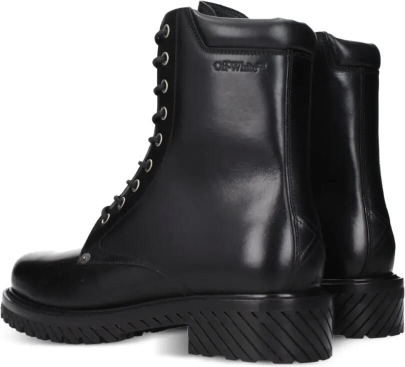 Off-White Leren veterlaarzen Zwart - Foto 3