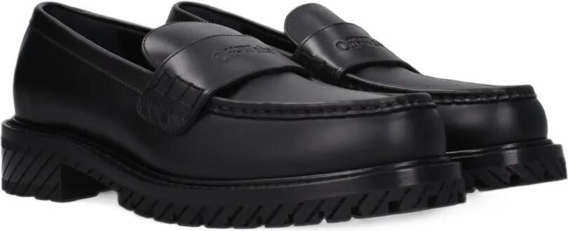 Off-White logo-debossed loafers Zwart - Foto 4