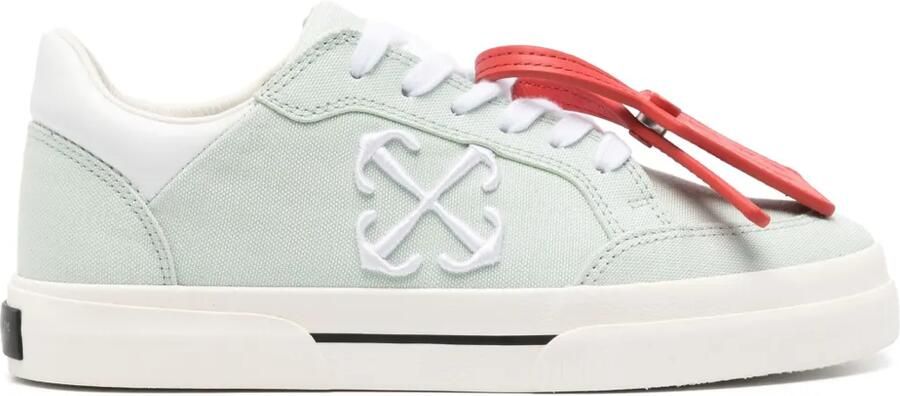 Off-White New Low Vulcanized canvas sneakers Groen