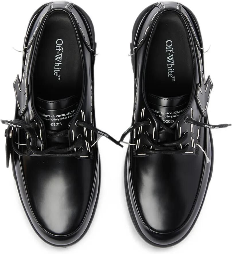 Off-White Out Of Office derby schoenen met contrasterende stiksels Zwart - Foto 2