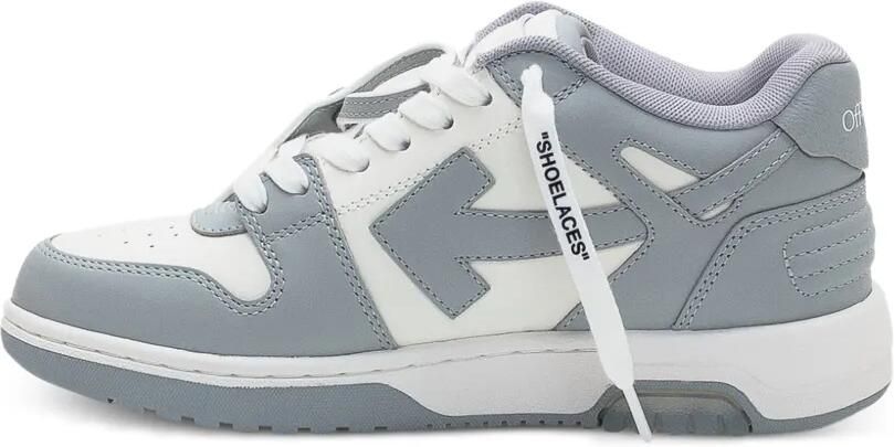 Off-White Out Of Office kalfsleren sneakers Grijs - Foto 4