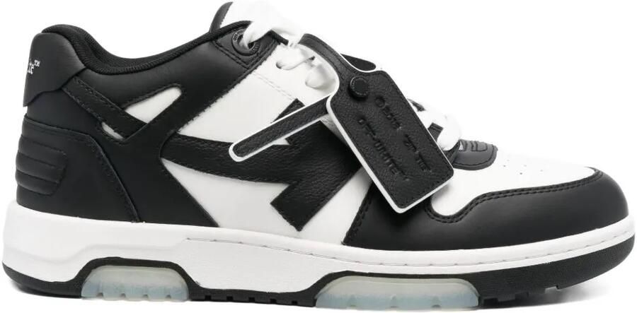 Off-White Out Of Office leren low-top sneakers met pijldetail Zwart