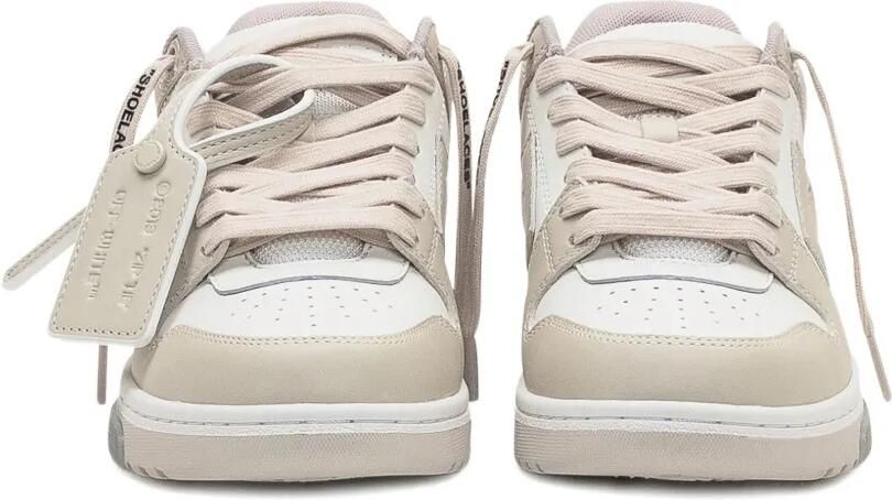 Off-White Out Of Office leren sneakers Beige