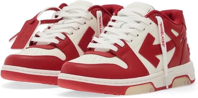 Off-White Out Of Office leren sneakers Rood - Foto 3