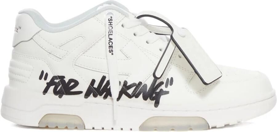 Off-White Out Of Office low-top sneakers met graffiti-print Wit