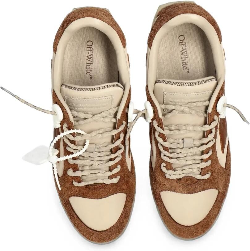 Off-White Out Of Office sneakers met leren vlakken Beige - Foto 2