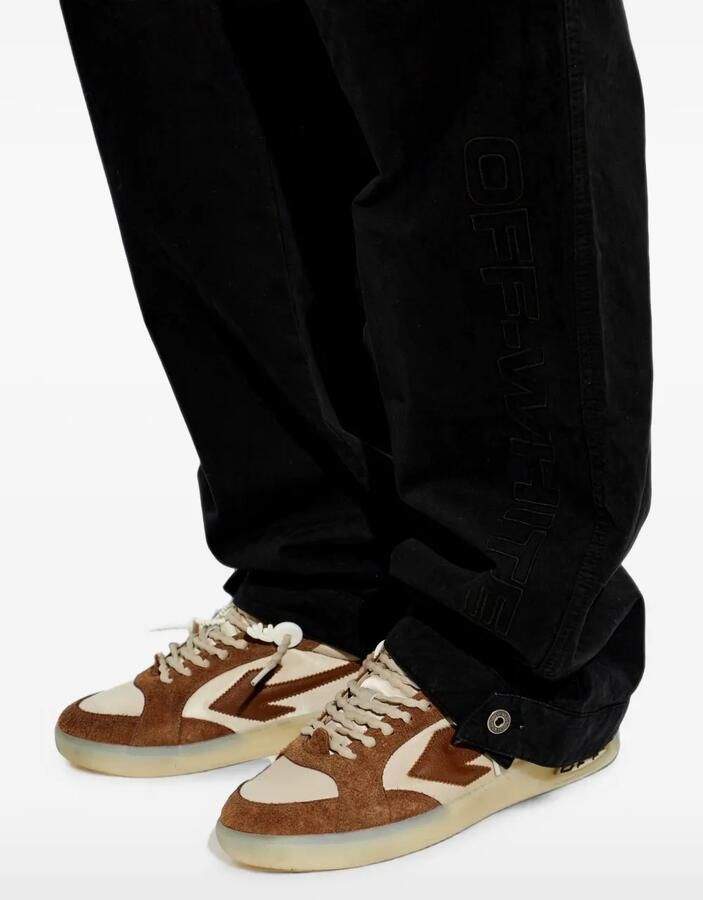 Off-White Out Of Office sneakers met leren vlakken Beige - Foto 3