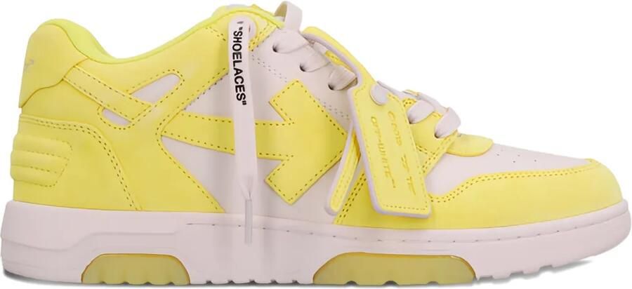 Off-White Out Of Office sneakers met pijlapplicatie Geel