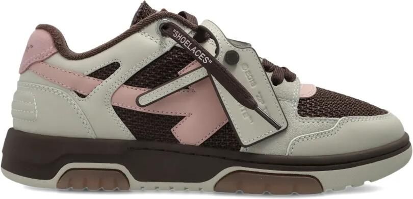 Off-White Out Of Office sneakers met vlakken en Arrow-patroon Bruin